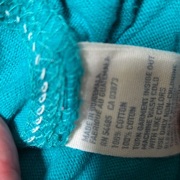 American Eagle Outfitters aqua t-shirt v-neck women's size medium vintage - Picture 3 of 3